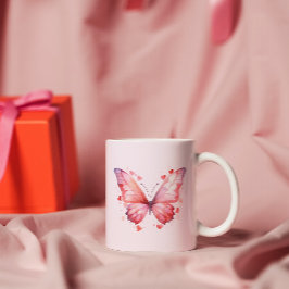 Butterfly Kärlek | Vattenfärger | Feminin Kaffemugg