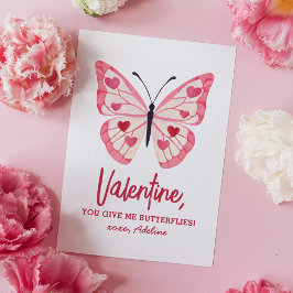 Butterfly Kids Valentines day Anteckningskort