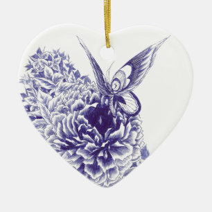 Butterfly Kiss Julgransprydnad Keramik