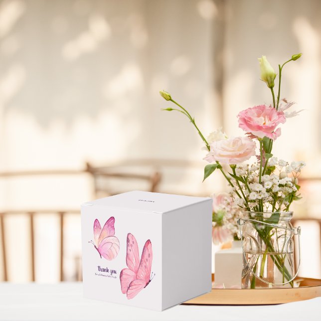 Butterfly Kisses & Baby Önskemål Baby Shower | Ros Presentaskar (Skapare uppladdad)