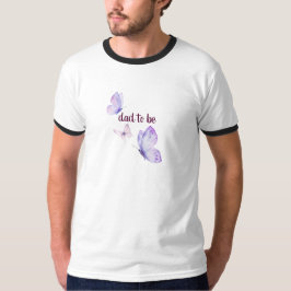Butterfly Kisses & Baby Önskemål | Lila Pappa som T Shirt