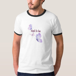 Butterfly Kisses & Baby Önskemål Lila Pappa som T Shirt