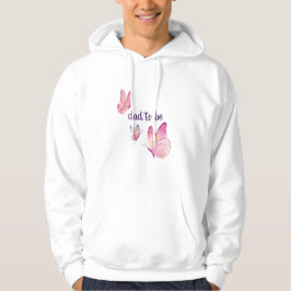 Butterfly Kisses & Baby Önskemål | Rosa Pappa som Hoodie
