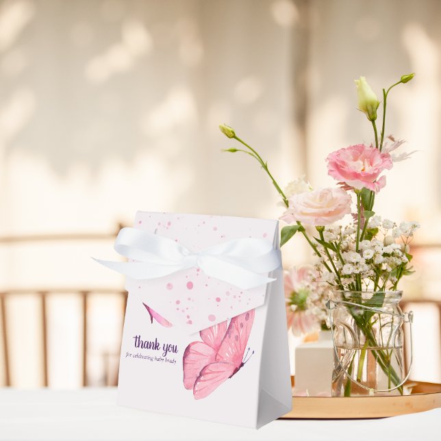 Butterfly Kisses & Baby Önskemål Shower | Baby Ros Presentaskar (Skapare uppladdad)