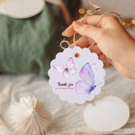 Butterfly Kisses & Baby Önskemål Shower | Lila Gåvor Etiketter