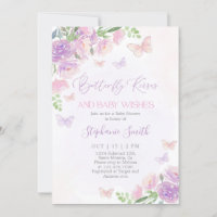 Butterfly Kisses Baby Shower Girl