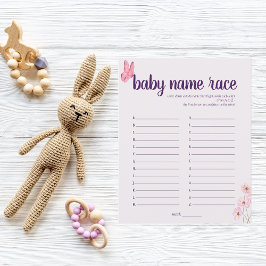 Butterfly Kisses Baby Shower Namn Tävling Game | R