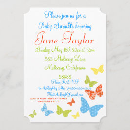 Butterfly Kisses Baby Sprinkle Inbjudningar