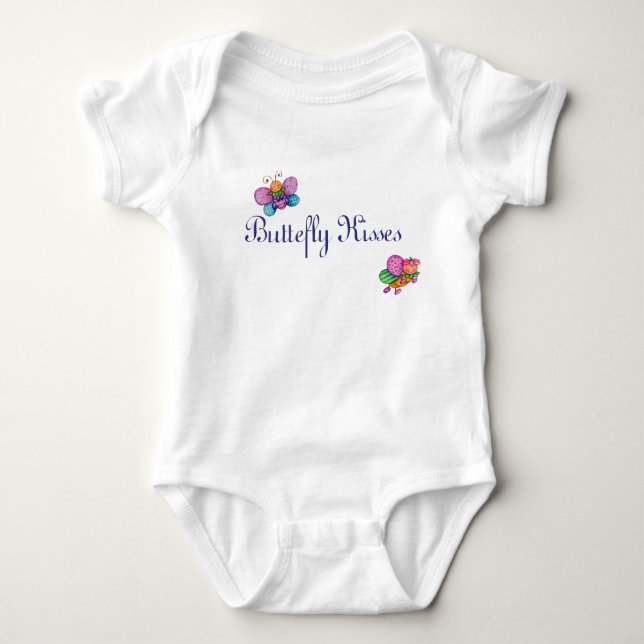 Butterfly Kisses Baby T-Shirt (Framsida)