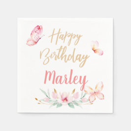 Butterfly Kisses & Birthday Önskemål, alla åldrar  Pappersservett