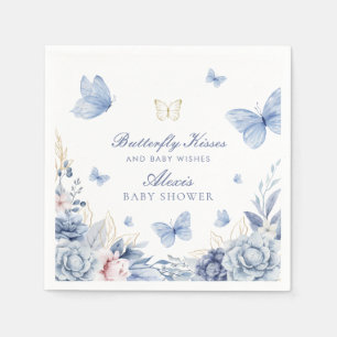 Butterfly Kisses Boy Shower Pappersservett