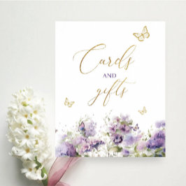 Butterfly kisses cards presenterar blommor Baby Sh Poster