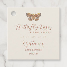 Butterfly Kisses Flicka Shower Gåvor Etiketter