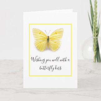 Butterfly Kisses Get well-Greeting Card Kort