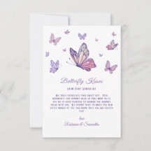 Butterfly Kisses Lila Baby Shower