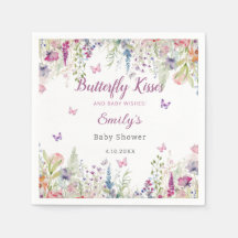Butterfly Kisses och Baby Önskemål Girl Baby Showe
