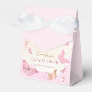 Butterfly Kisses och Baby Önskemål Girl Baby Showe Presentaskar