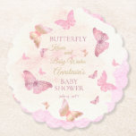 Butterfly Kisses och Baby Önskemål Girl Baby Showe Underlägg Papper<br><div class="desc">Söt rosa,  mauve,   och guld Baby Shower med fjärilar i olika färg-koordinerade kombinationer på vattenfärgsbakgrund av lätt  och rosa. Sammansatt design efter Helgdag Hearts-design.</div>