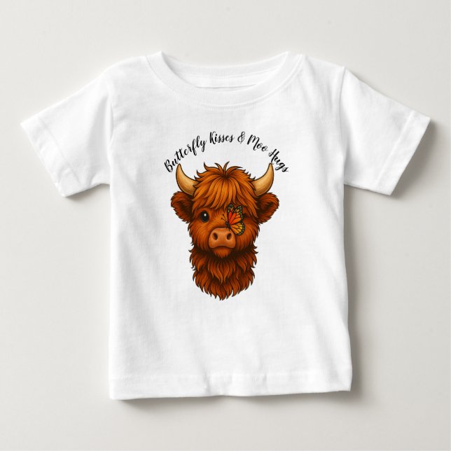 Butterfly Kisses och Moo Hugs T Shirt (Framsida)
