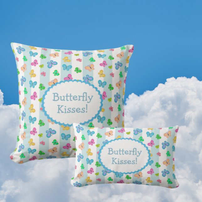 Butterfly Kisses Personalized  Kudde (Personalize with your own message!)