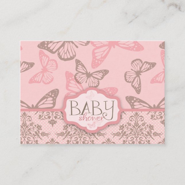 Butterfly Kisses Petal Reminder Notecard Tilläggskort (Framsida)