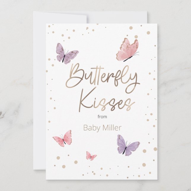 Butterfly Kisses Tack  Kort (Framsida)