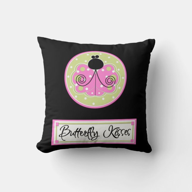 Butterfly Kisses Welcome American MoJo Pillow Kudde (Framsida)