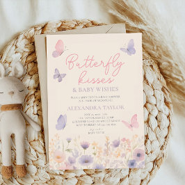 Butterfly Kisses Wishes spring summer fall winter Inbjudningar