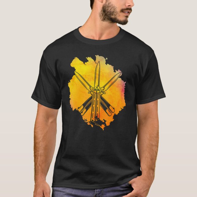 Butterfly Knife Balisong Quote 13 T Shirt (Framsida)