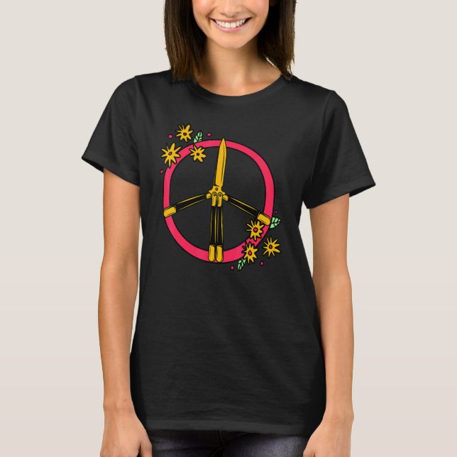 Butterfly Knife Balisong Quote 5 T Shirt (Framsida)