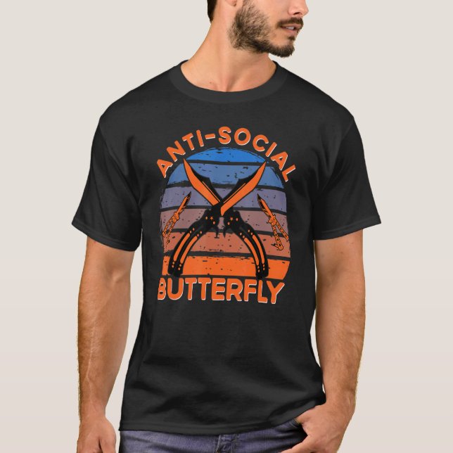 Butterfly Knife Balisong Quote 8 T Shirt (Framsida)