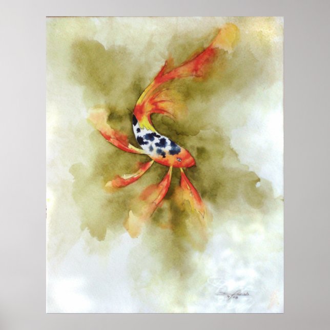 Butterfly Koi Fish Print Poster (Framsidan)