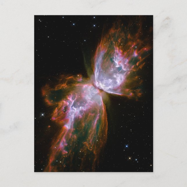 Butterfly/Kryp Nebula (Hubble Telescope) Vykort (Framsida)