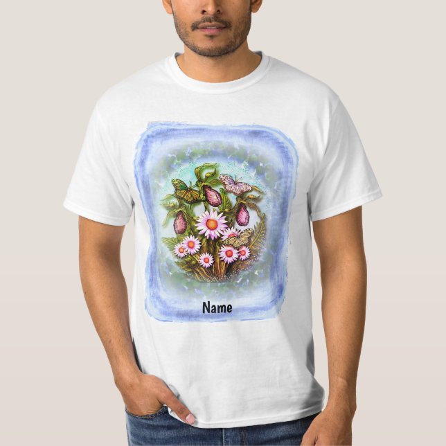 Butterfly Ladyslipper T Shirt (Framsida)