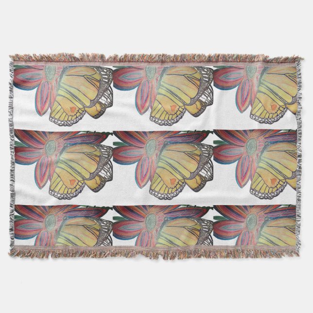 Butterfly landing beautiful filt (Framsidan)