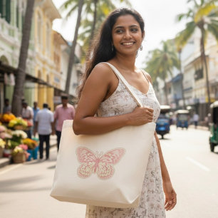 Butterfly Large Tote Bag Jumbo Tygkasse