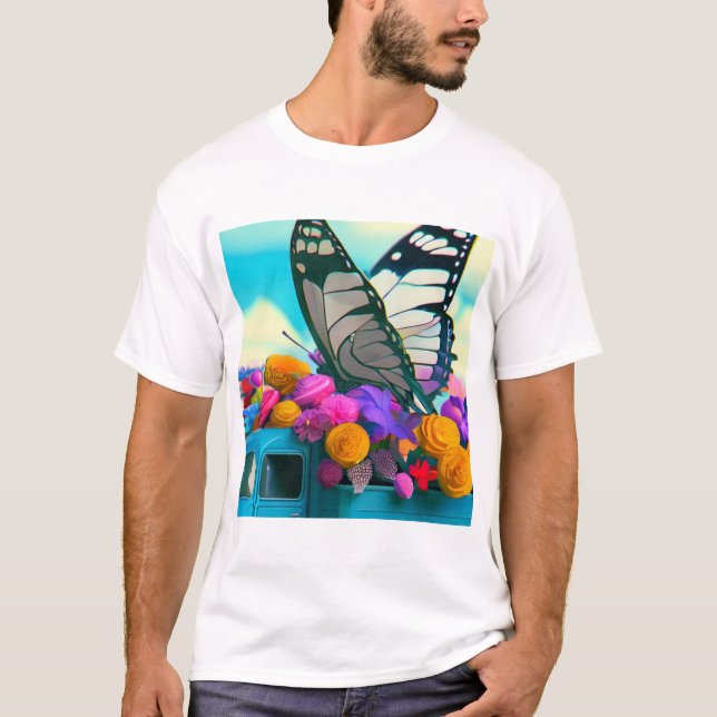Butterfly Lastbil T Shirt (Framsida)