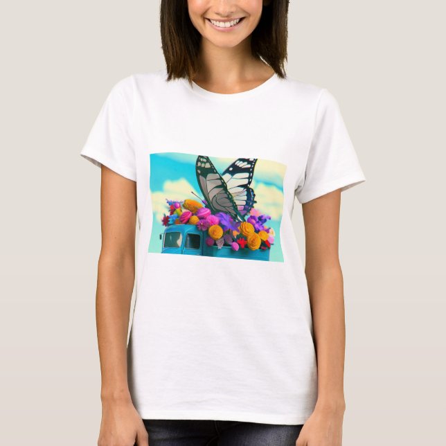 Butterfly Lastbil T Shirt (Framsida)