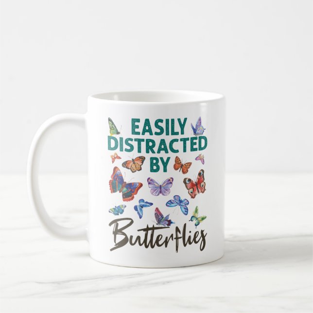 Butterfly lätt distraherad av Butterflies Kaffemugg (Vänster)