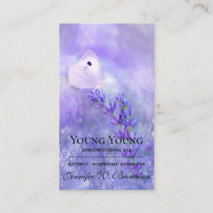 Butterfly Lavender Blommigt Essential Oils Visitkort