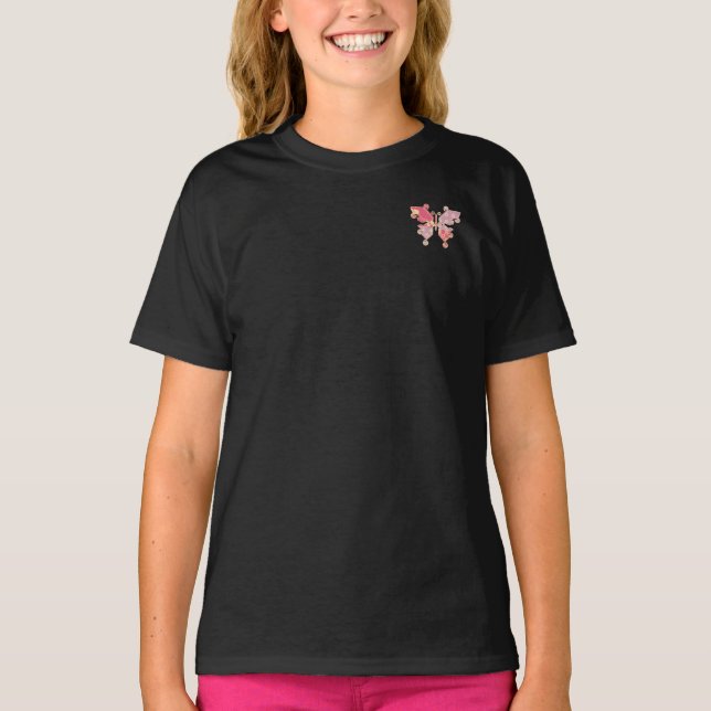 Butterfly Lavender Kimono Pattern T Shirt (Framsida)