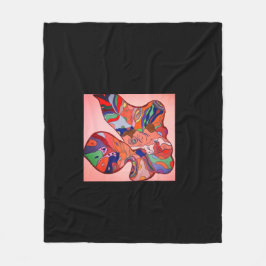 Butterfly Leaf Portrait Fleecefilt