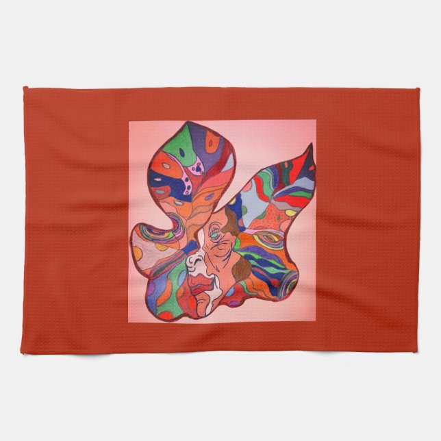 Butterfly Leaf Portrait Kitchen Towel Kökshandduk (Horisontell)