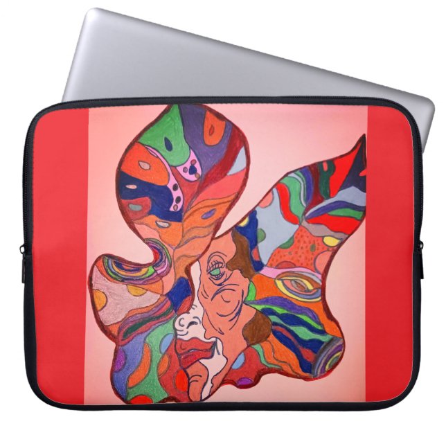 Butterfly Leaf Portrait Laptop Sleeve (Framsidan)