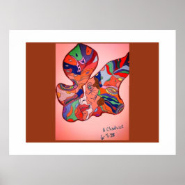 Butterfly Leaf Portrait Poster