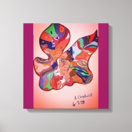 Butterfly Leaf Portrait Stretched Canvas Print