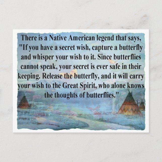 Butterfly legend vykort (Framsida)