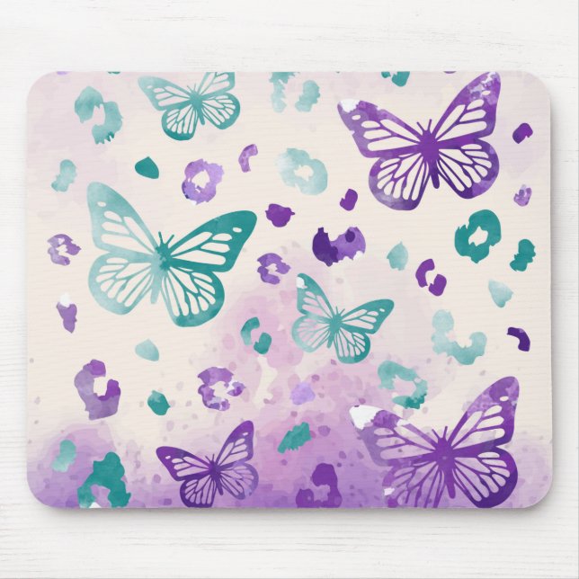 Butterfly Leopard Lila white Musmatta (Framsidan)