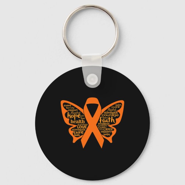 Butterfly Leukemia Awareness Nyckelring (Framsida)