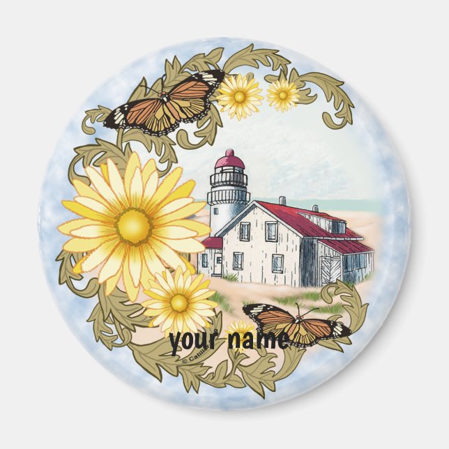 Butterfly Lighthouse magnet (Framsidan)